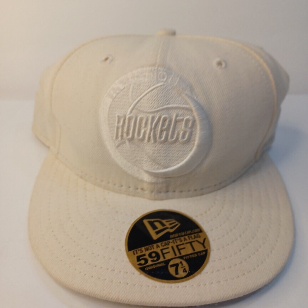 New Era 59Fifty Hardwood Classics Houston Rockets Size 7 1/4 Raised Logo Wool